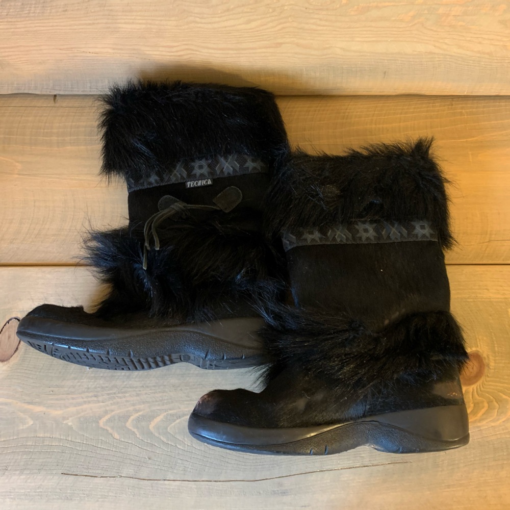 Tecnica Goat Hair Fur Snow Winter Boots Size 8